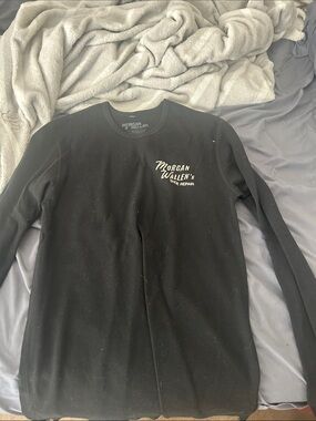 Morgan Wallen Black Long-Sleeve Graphic Crewneck Shirt